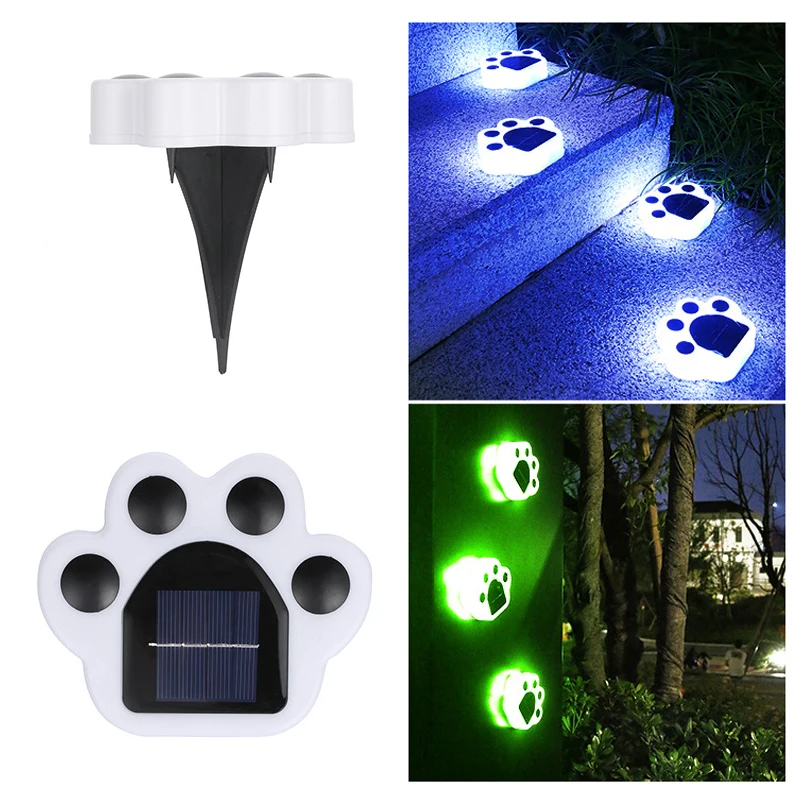1/4PCS Solar Paw Buitenverlichting, IP65 Waterdichte Gazonlamp, Intelligente Lichtregeling Verlichting, voor Tuin Yard Camping Deco