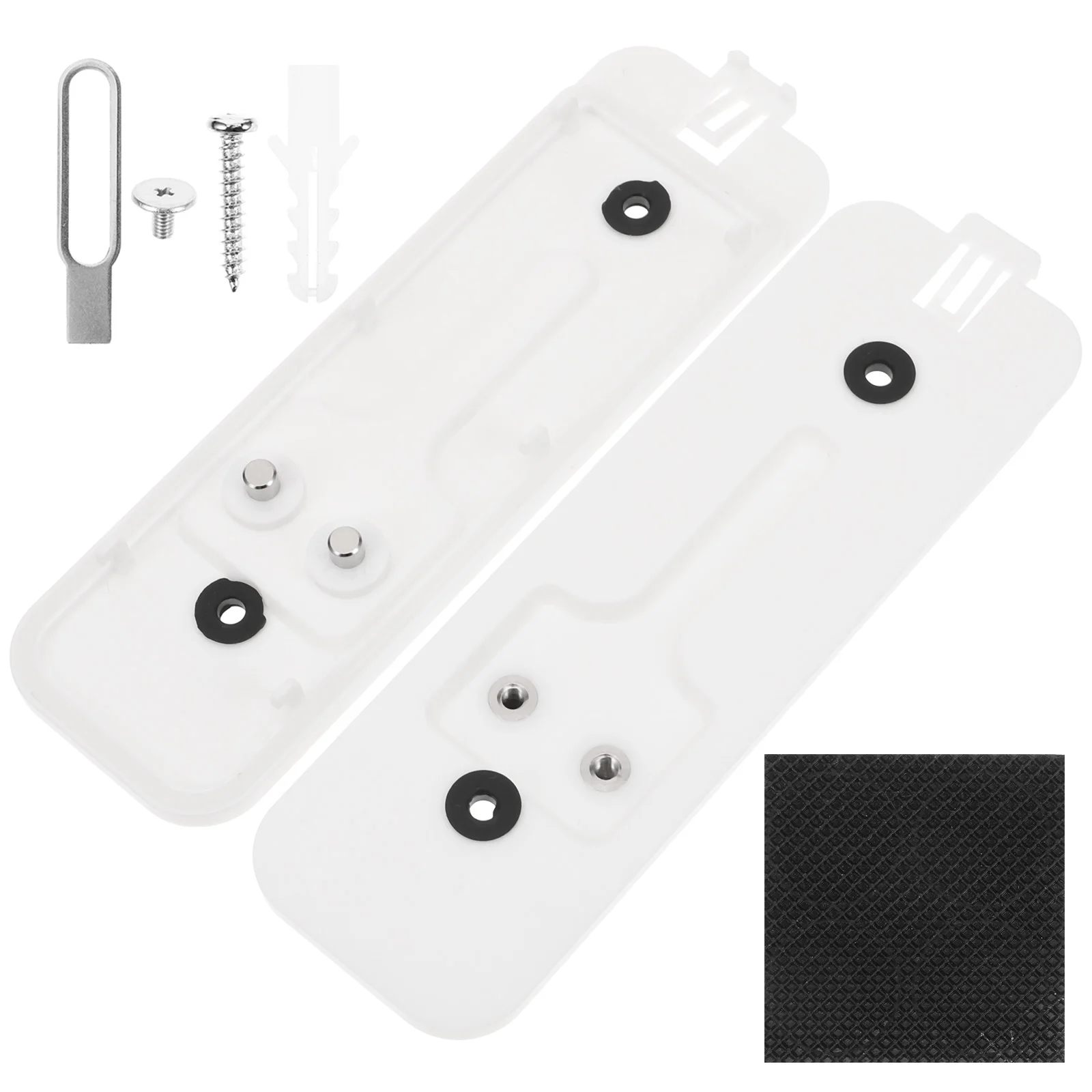 2 مجموعات البلاستيك جرس الباب الخلفية استبدال تصاعد قوس مكافحة سرقة جرس باب يتضمن شاشة عرض فيديو حامل ل جدار جرس الباب قوس #6