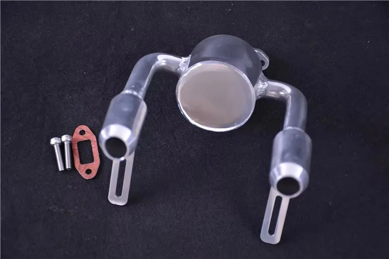 

Двойные трубы выхлопной трубы для 2-тактного двигателя 1:5 HPI KM ROVAN BAJA