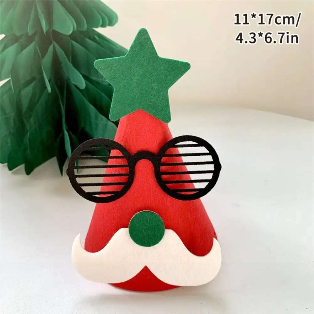 Xmas Decorative Santa Claus Merry Christmas Hat Cartoon Felt Santa Claus Hat Christmas Animal Party Hat Children/Adult