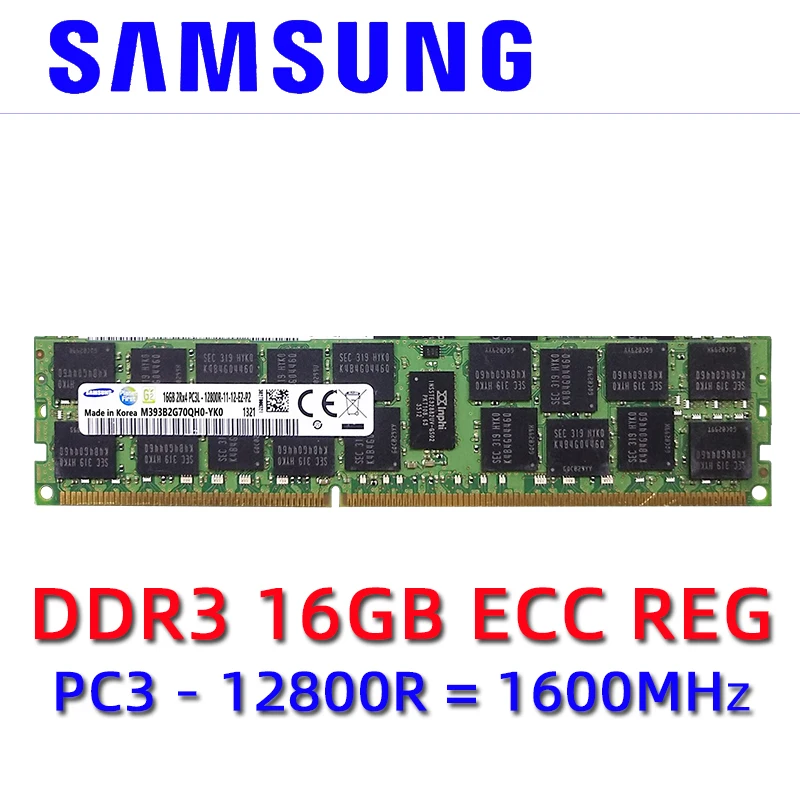 

Samsung DDR3 16GB ecc reg server memory 1333 1600 1866MHz DIMM RAM supports X79 LGA 2011 motherboard 14900 12800