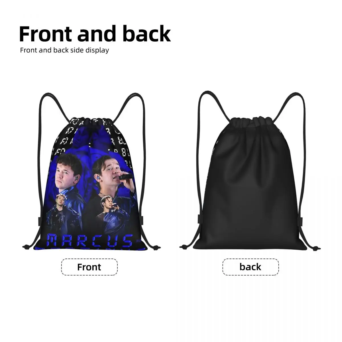 Marcus y Martinus Noruega (2) Mochilas Bolsas portátiles multifunción con cordón Bolsa deportiva Bolsas para libros para viajes escolares