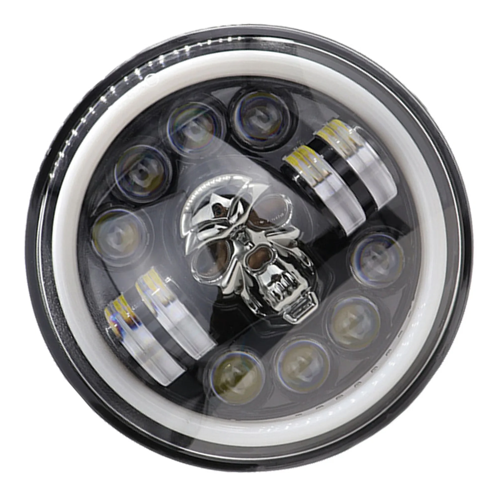

Motorcycle Headlight Skull Design 60W Off-Road Vehicle Modified LED Skull Motorcycle Headlight Motorbike Light