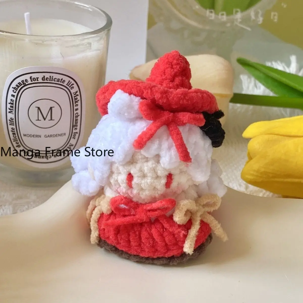 Genshin Impact Klee Hand Crocheted Soft Candy Keychain Bag Charm Handmade Cute Anime Figures Toys Display Halloween Fans Gift - view 2