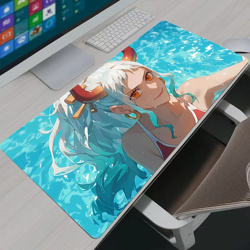 One Piece Yamato Mouse Pad Notbook Xxl Large Keyboard NonSlip Rubber Computer Carpet Desk Mat PC Gamer MousePad Youth Gifts view 3