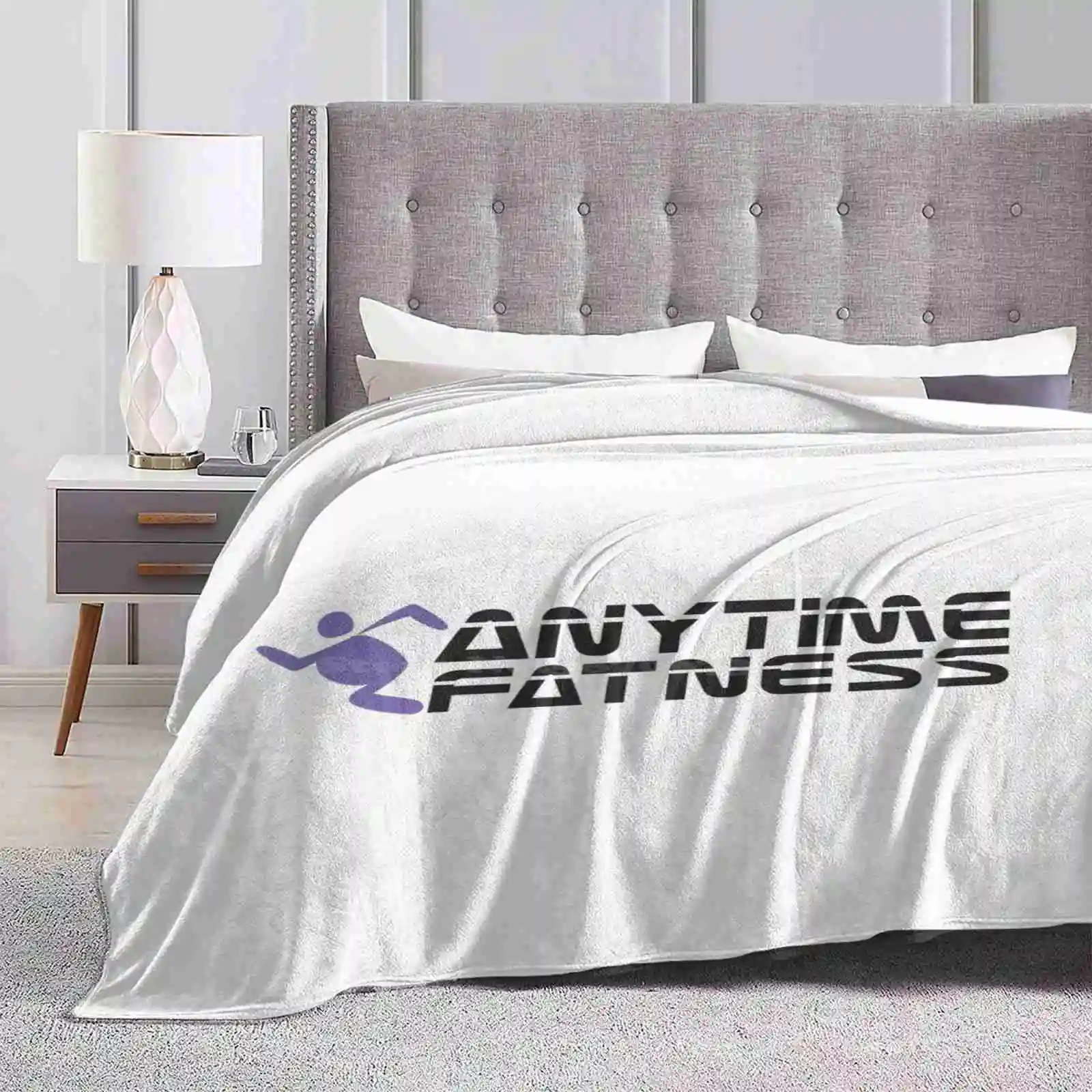 Anytime Fatness Soft Warm Light Thin Blanket Anytime Fitness Fatness Humour Unfit Lazy Active Gymnasium Training Workout