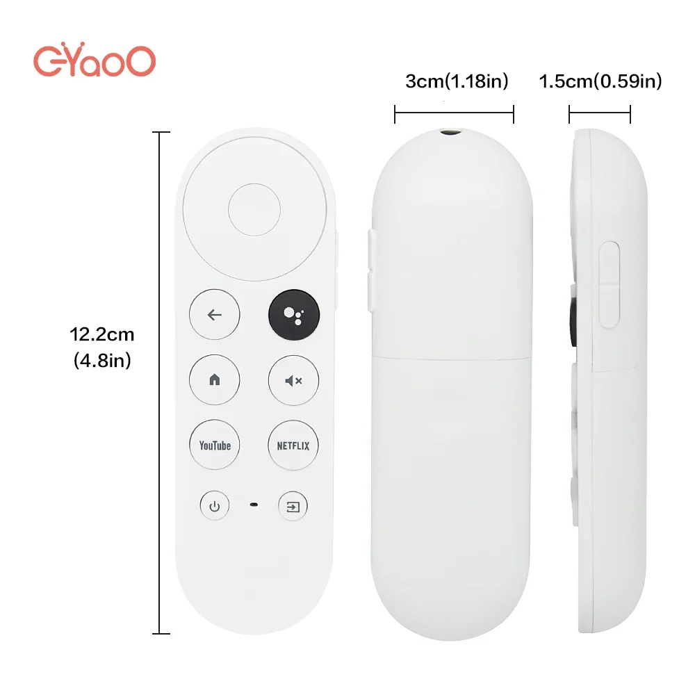 Voice Remote Replacement For Google TV 4K Snow G9N9N GA01920 With YouTube And Netflix Shortcut Buttons