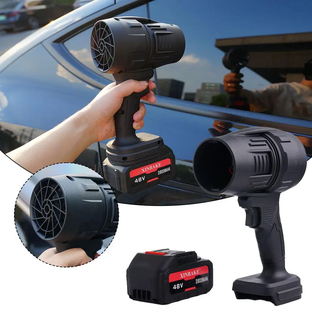 Handheld Motor Mini Fan Turbo Fan Lithium Violent Leaf Blowing Water Blowing For Household And Car D6G7