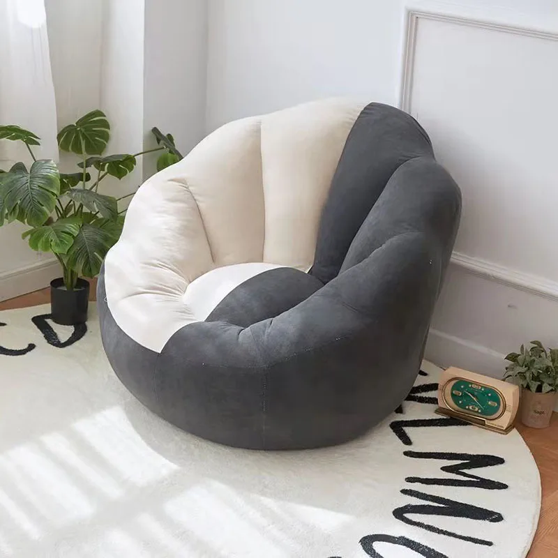 High Velvet Beanbag Sofa Soft Lounge Single Person Fabric Small Beanbag Sofa Lazy Recliner Muebles Para Salas Modernos Furniture