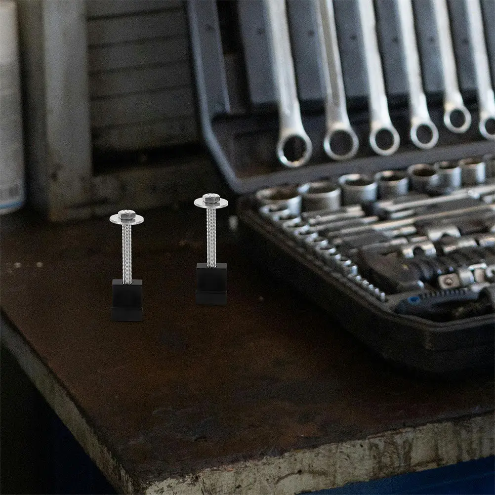 

4 Pcs Clamps for Truck Bed Rack Traction Board Mounting Kit Black Tie down Hooks