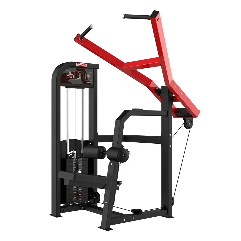 GC-5008 Commercial Lat Pull Down Machine Trength Training Exercise Pin Loaded Dual Function Seated Lat Pulldown