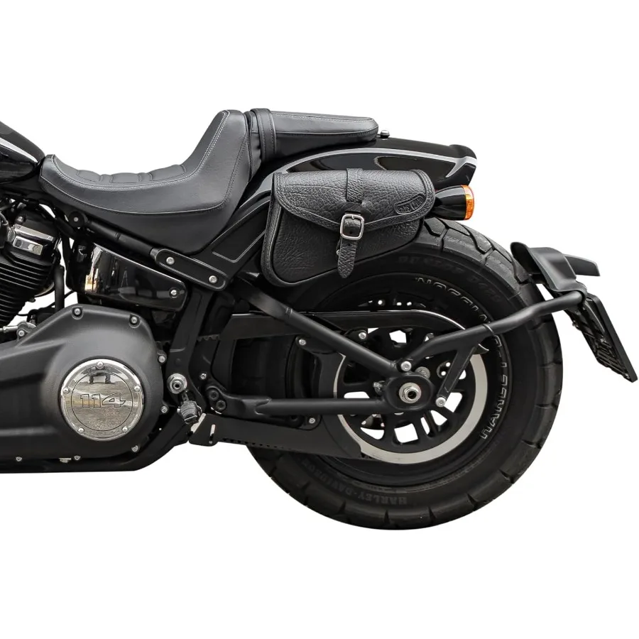 

Кожаная седельная сумка, совместимая с Harley Davidson Fat Bob 20182024 Slim 20202024 Softail Standard 20182020 Low Rider 2