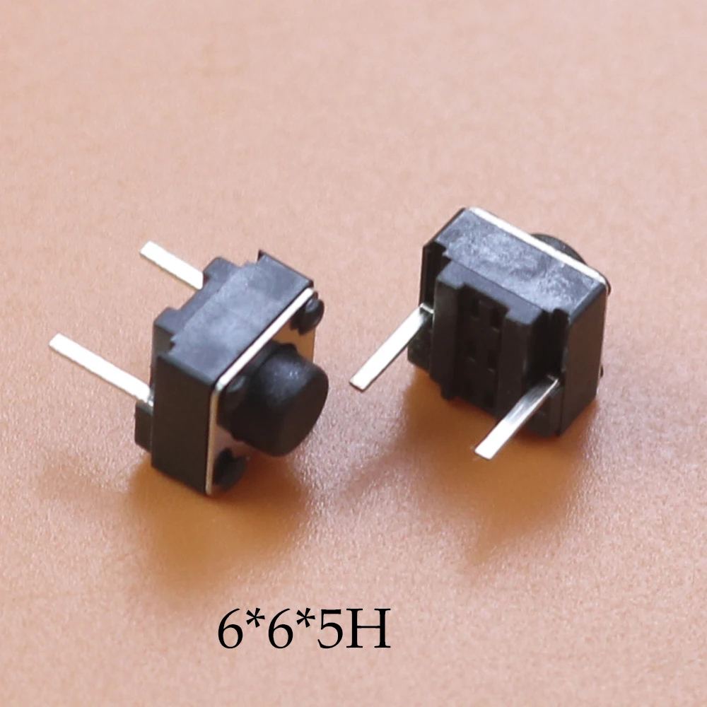 10/20/50PCS  Tactile Push Button Switch 2 pins 6*6*5 mm Key Switches 6x6x4.3/5/6/7/8/9/10/12H Micro Switch Pin