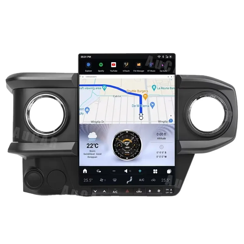 

AuCar новейший экран PlugPlay Carplay Android 13, автомобильный стереоплеер, радио для Toyota Tacoma 2016-2023, автомобильный DVD-плеер