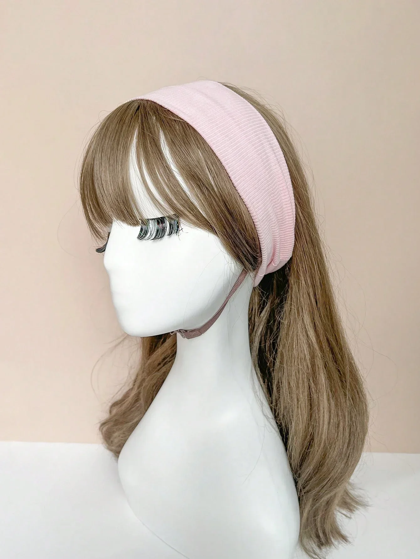 

Pink Knitted Elastic Headband For Women Casual Sports Yoga Outdoor Daily Wear