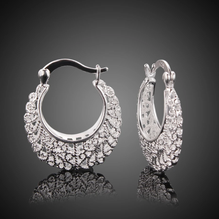 

Charm Copper Plated With 925 Silver Earrings Women Engagement Jewelry Noble Beautiful Fashion Solid Party Earring Jewelry