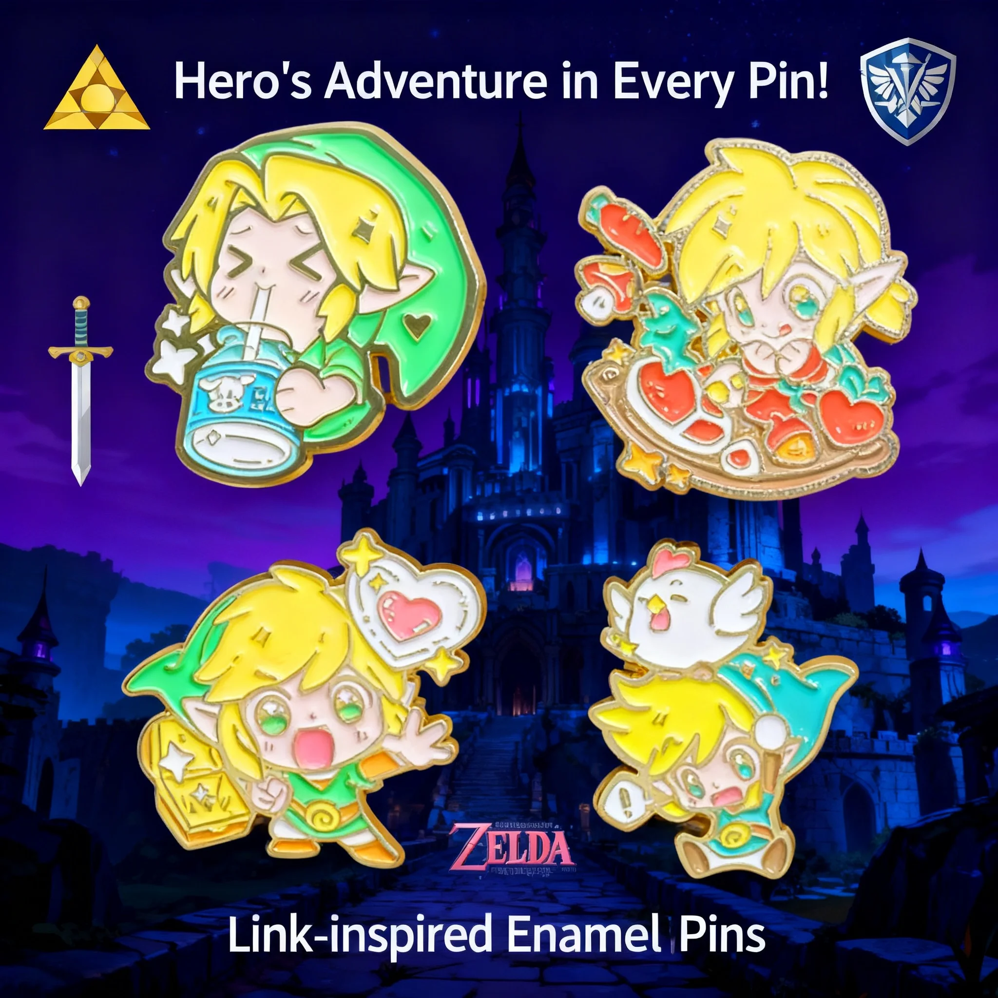 Broches de Esmalte de Jogos de Aventura para Mulheres, Alfinetes de Lapela, Acessórios de Vestuário, Joias de Moda, Presente, Brinquedo, Acessório para Mochila