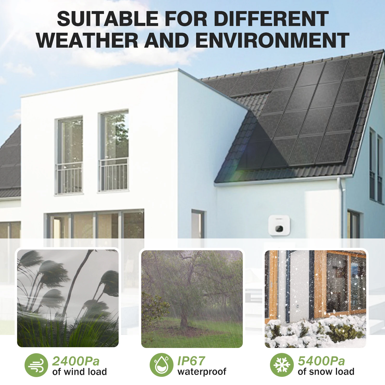 WERCHTAY 12 فولت 100 واط لوحة طاقة شمسية صلبة 18BB N-نوع الخلايا الشمسية أحادية السيليكون لوحة طاقة شمسية مقاومة للماء التخييم/المنزل/RV #6