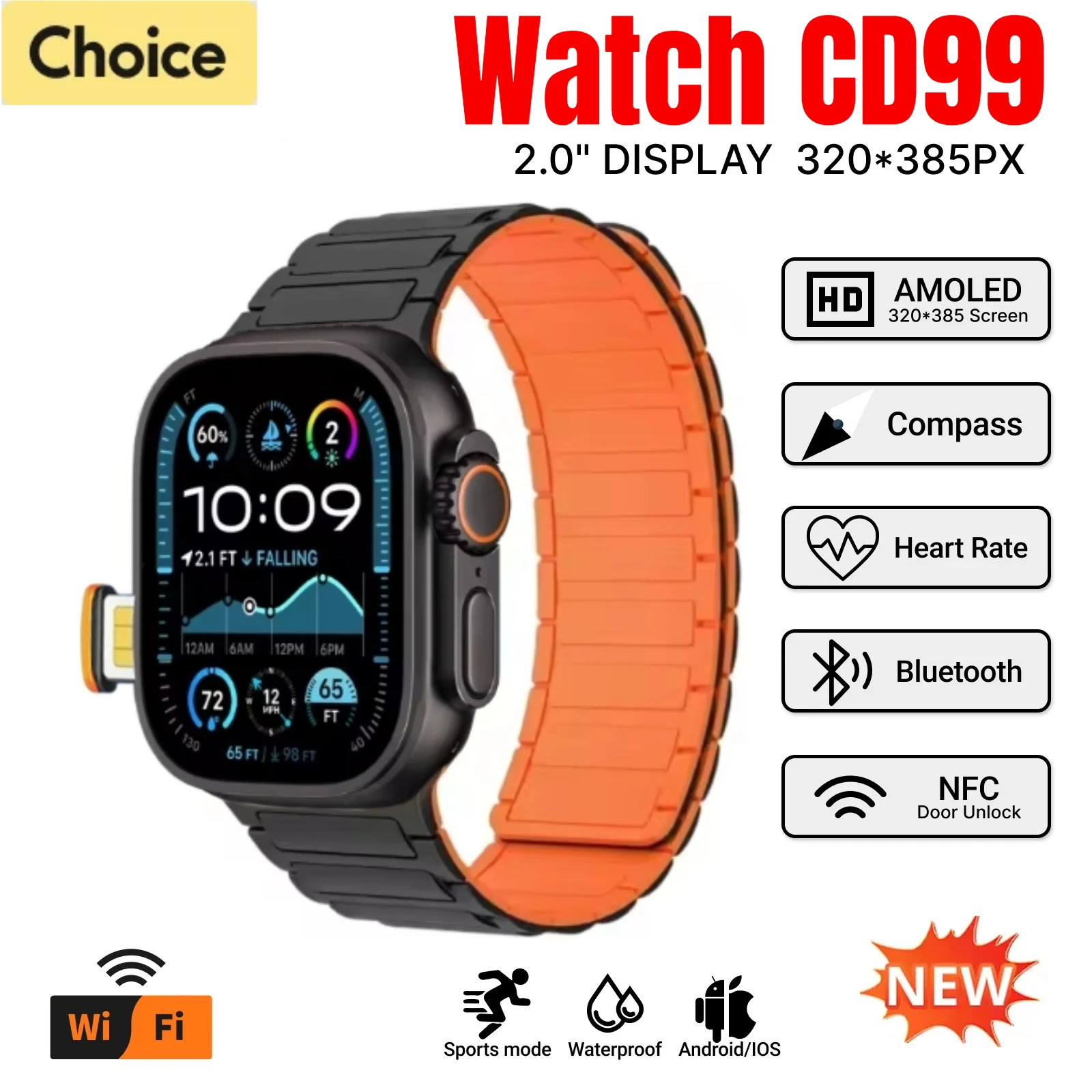 

Часы CD99 Смарт-часы 4G 5G Android 10 8MP Камера GPS Положение Монитор сердечного ритма Google Player Приложение Загрузка Бесплатная доставка
