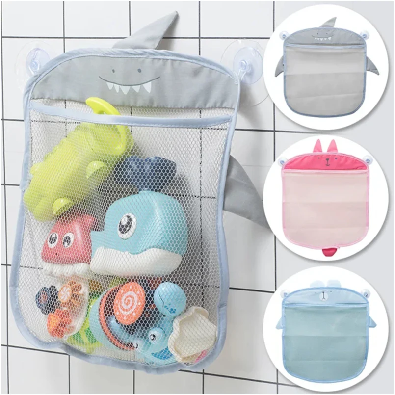 

Children's Bath Toy Storage Mesh Bag Toy Pocket Bathroom with Suction Cup Hanging Bag Bolsa Infantil Menina Organizers