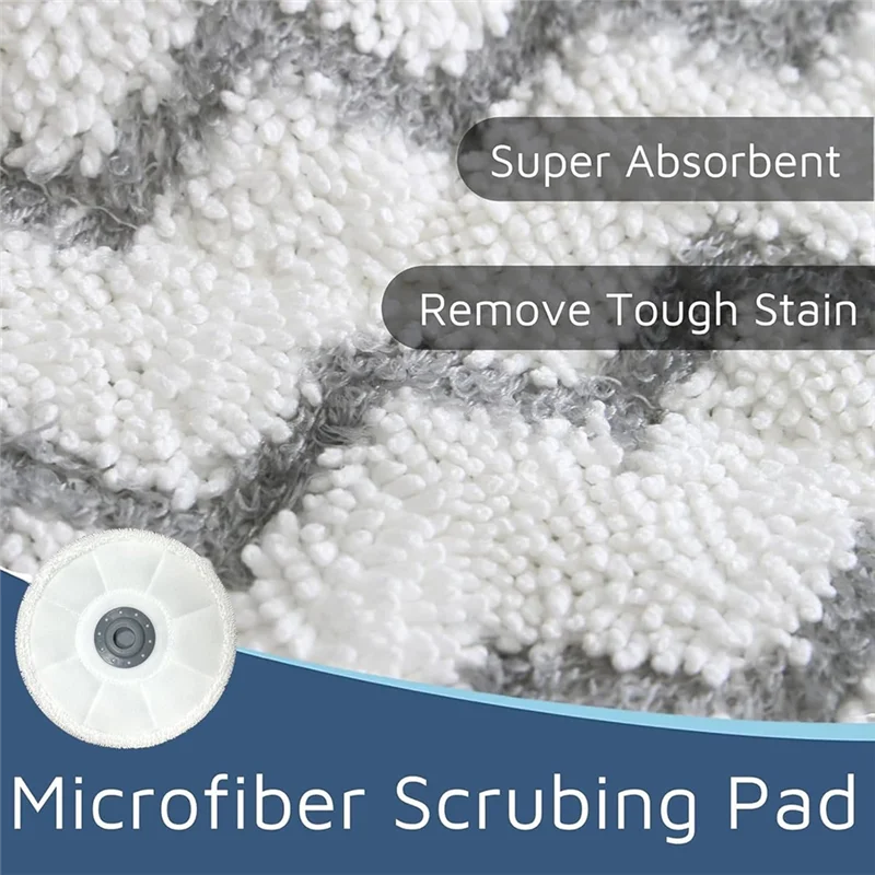 

ABJY-10PCS 3897A Mop Pads Replacement For Bissell Spinwave 3897A,3712,3712W Steam Rotating Mop Pads Part No 1641112