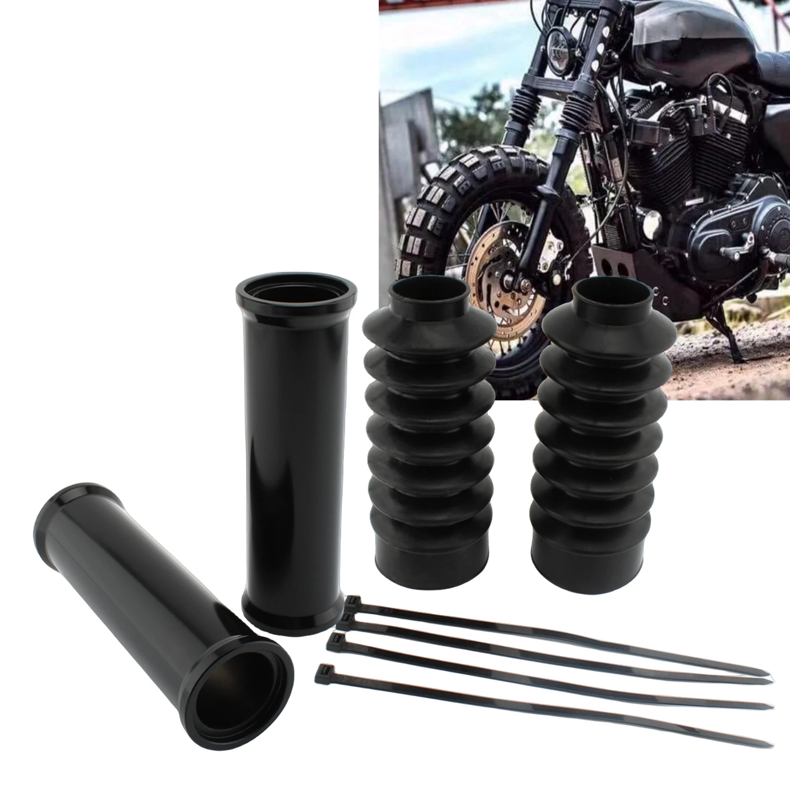 

Motorcycle Front Upper Fork Shock Absorber Pipe Dust Cover For Harley Davidson Sportster XL883 XL1200 FXD 39mm