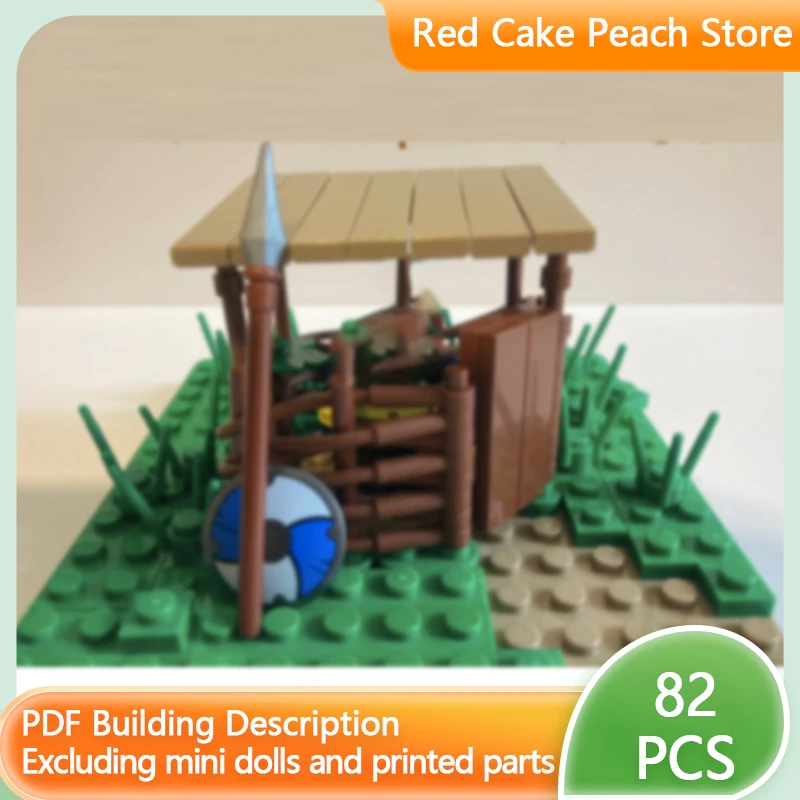 

Street View Model MOC Building Bricks Viking Toilet Outhouses toilets Modular Technology Gift Holiday Assemble Children Toy Suit