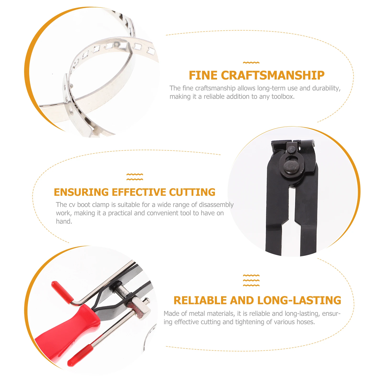 

32Pcs Boot Clamp Pliers Set Durable Metal Hose Clamp Pliers for Joint Boot Installation Car Supply Repair Tools