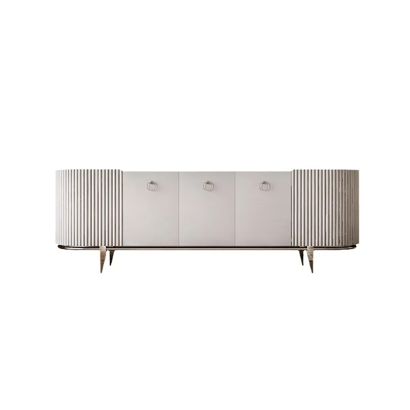 American Light Luxury Solid Wood TV Cabinet Italian Minimalist Modern Living Room Audio-visual Cabinet Video Cabinet Furniture