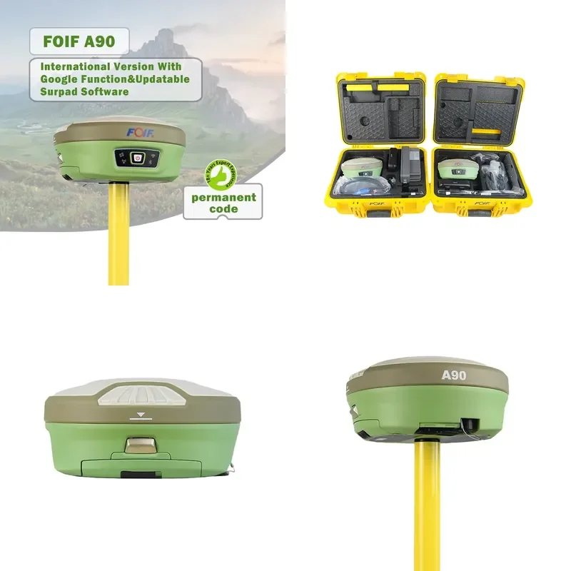 FOIF A90 Rtk Gnss Base and Rover 1408 Gnss Rtk With Google Function Permanent Code Surveying Instrument Rtk