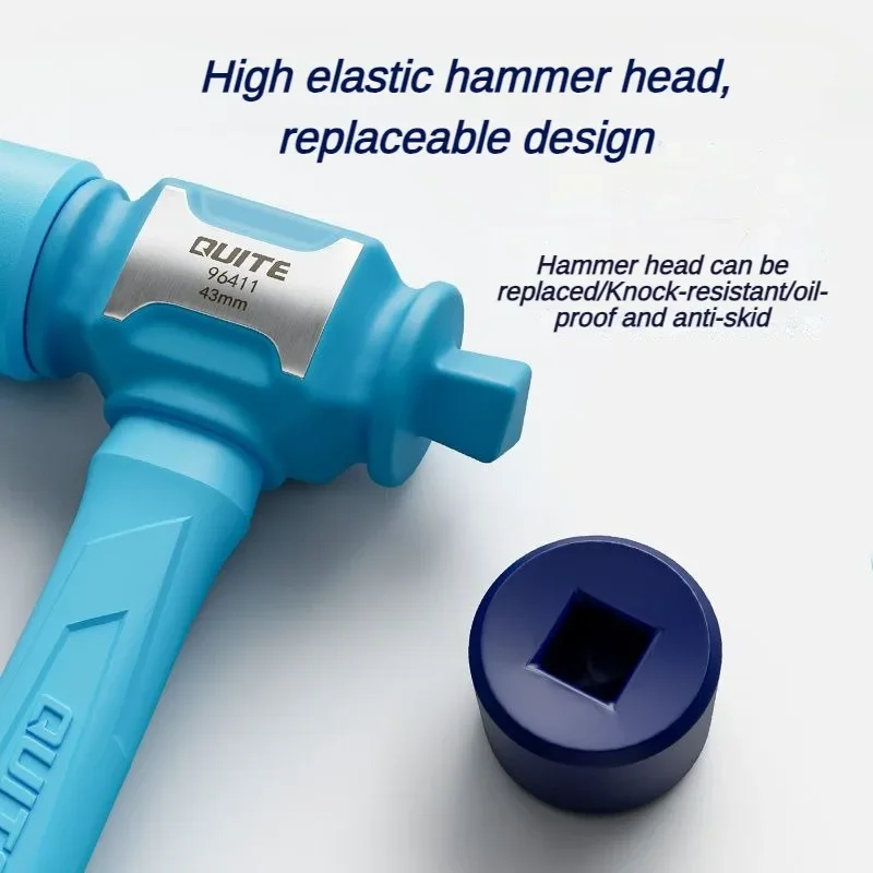 Rubber Hammer Deformability Multifunctional High Resilience Rubber Mallet Shock-proof and Skid-proof Professional Work Tool