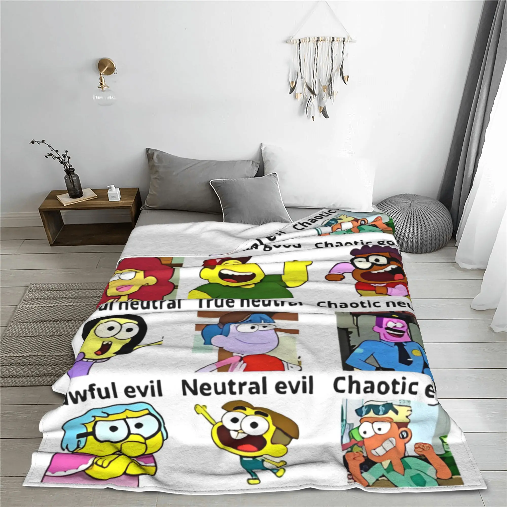 Big City Greens Characters Knitted Blanket Coral Fleece Plush Cartoon Funny Thin Throw Blankets Airplane Travel Plush Thin Quilt