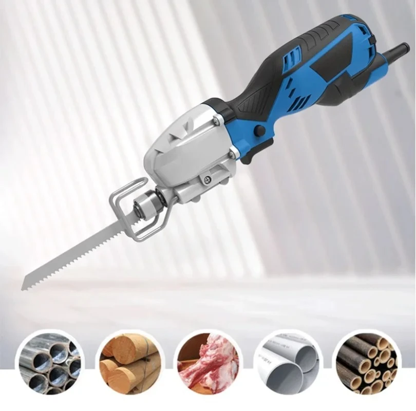 Mini Reciprocating Saw Saber Saw One-Handed Woodworking Saw Logging Handheld Chainsaw Metal Cutting