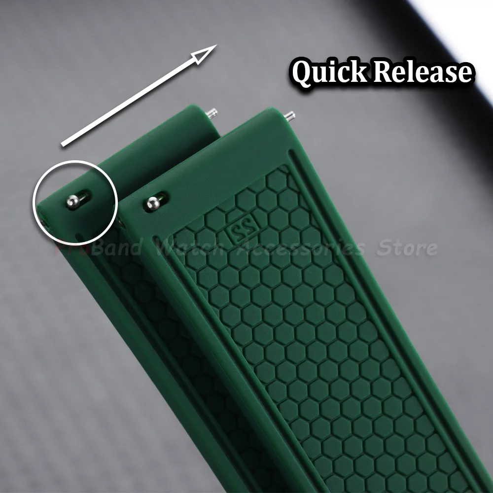 Quick Release Rubber Watch Strap 20mm 22mm Silicone Watch Band for Seiko for Omega Universal Diving Replacement Wrist Bracelet view 4