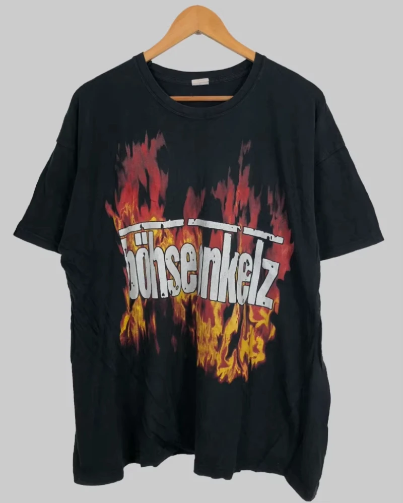 

Gehasst Verdammt Vergöttert II. _ Böhse Onkelz Периферийный узор с принтом Летние хлопковые мужские и женские футболки класса люкс