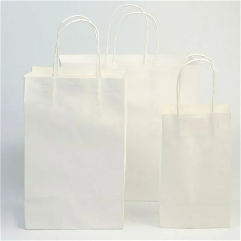 20 szt. Torebek papierowych Kraft z nadrukiem logo, personalizowane torby na ramię w kolorze mlecznej herbaty, torby na wynos do kosmetyków, odzieży, torby na prezenty do sklepu.