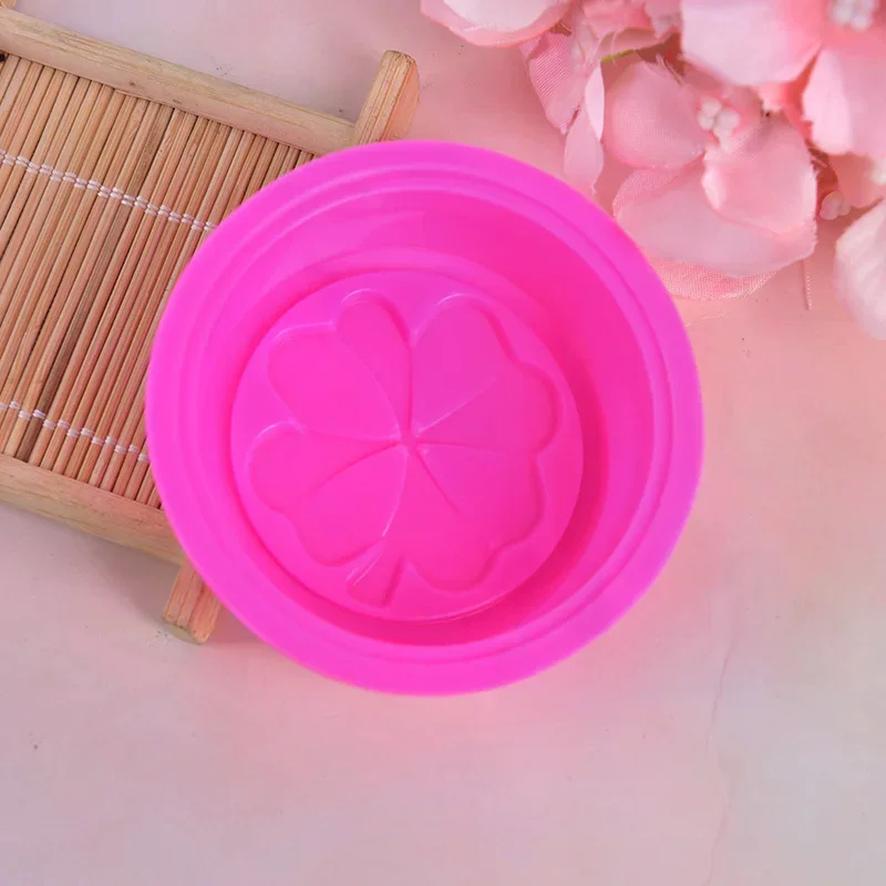 Cor aleatória 3d artesanal diy molde de silicone sabão molde fondant ferramentas de decoração do bolo fabricação de sabão