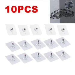 Gancho de parede auto-adesivo, Parafusos Pendurados, Unhas, Sem Perfuração, Não-Trace Hanger, Adesivos de parede, Dropshipping, 2 pcs, 10pcs