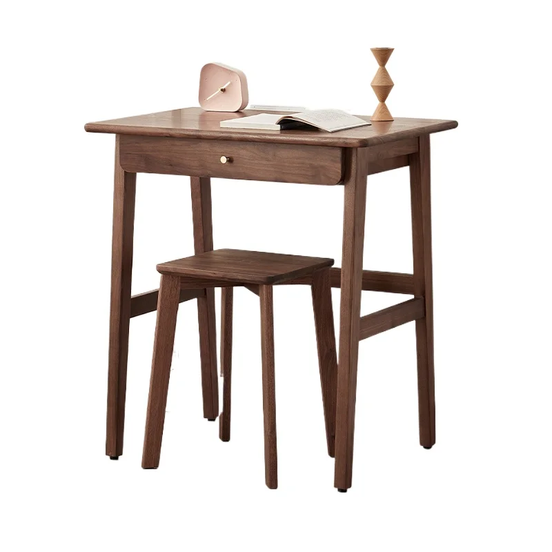 

Североамериканский черный орех, небольшой письменный стол для спальни, бытовой компьютерный стол из цельного дерева, студенческий письменный простой стол
