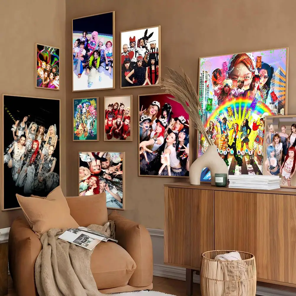 Kpop XG Group Self-adhesive Art Poster Whitepaper Prints Posters Artwork Aesthetic Art Wall Painting