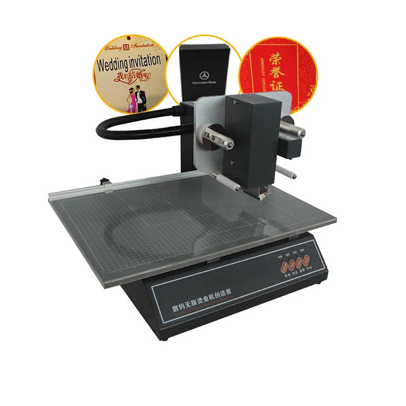 Hot selling cheapest high resolution desktop digital professional golden leather logo embossed foil hot stamping machine