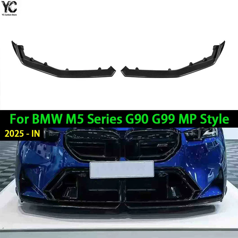 Real Dry Carbon Fiber Front Lip Diffuser Bumper for BMW M5 Series G90 G99 MP Style 2025-IN 1Pcs/Piece 2Pcs/Set