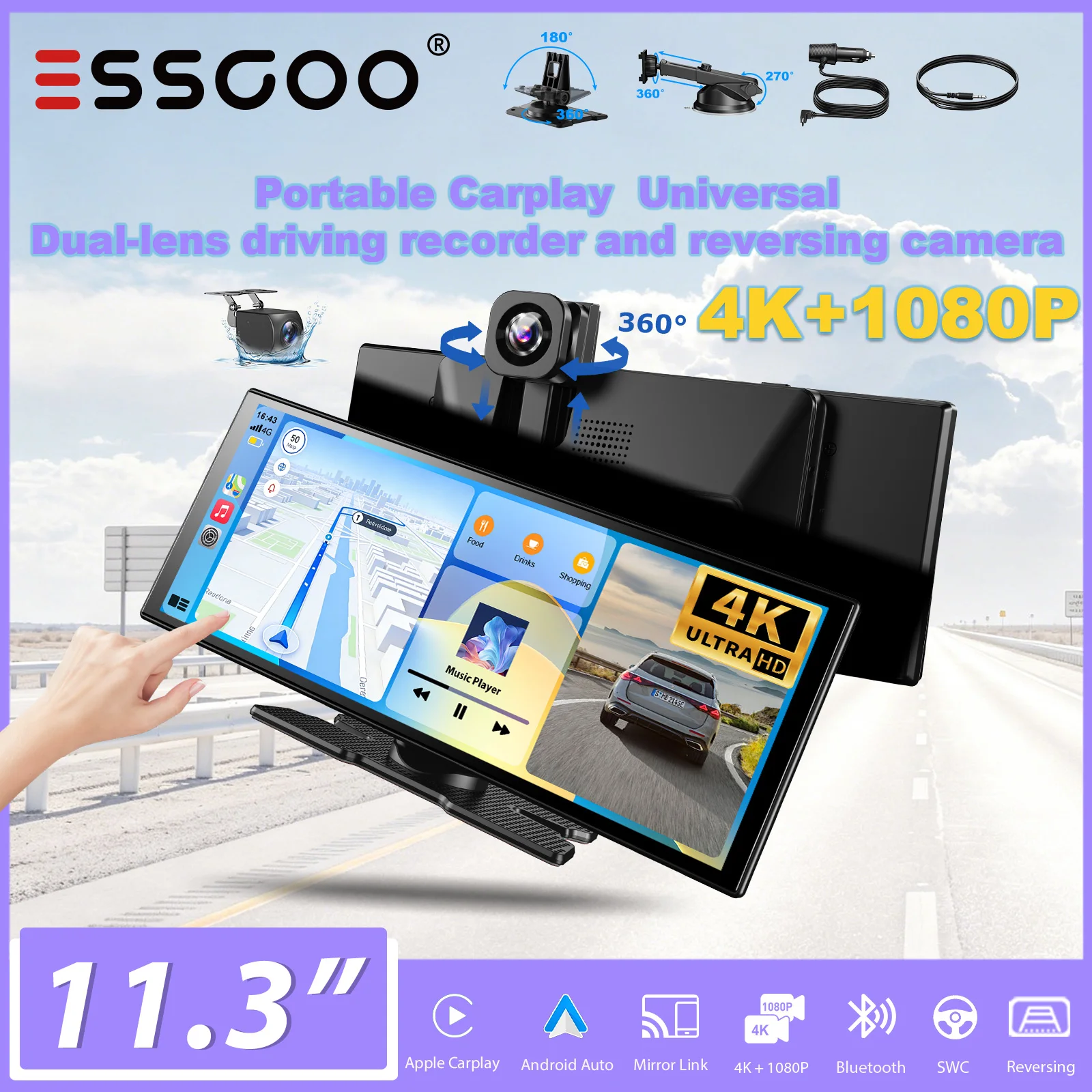 Micro Sd Card - ESSGOO, gravador de vídeo para carro