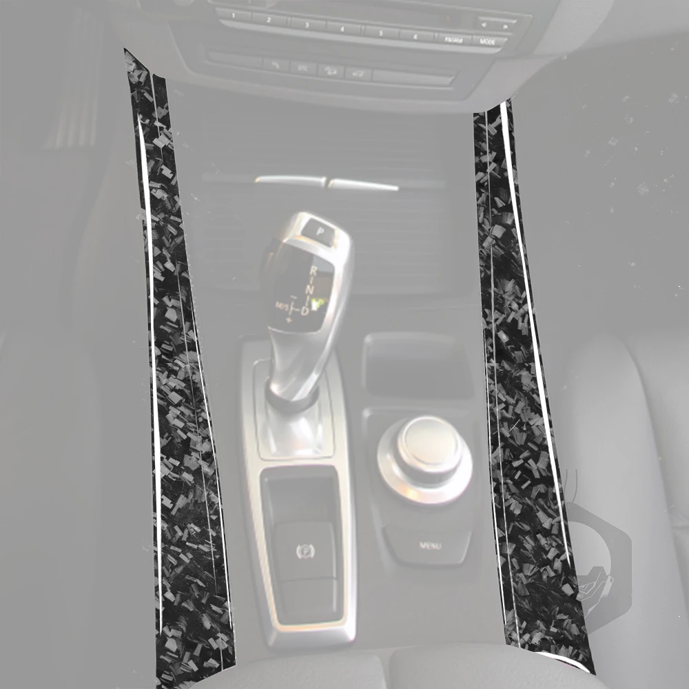For BMW X5 E70 2007-2009 Forged Carbon Fiber Door Start Stop Switch Panel Decoration Strip Car Interior Accessoriers Sticker view 5