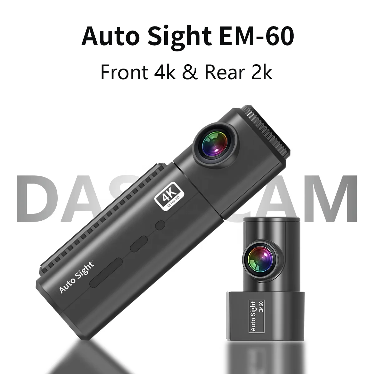 Auto Sight Parking Car Dashboard Dvr Camera Recording Auto Car Dash Camera 4K Front And 2K Back Dashcam