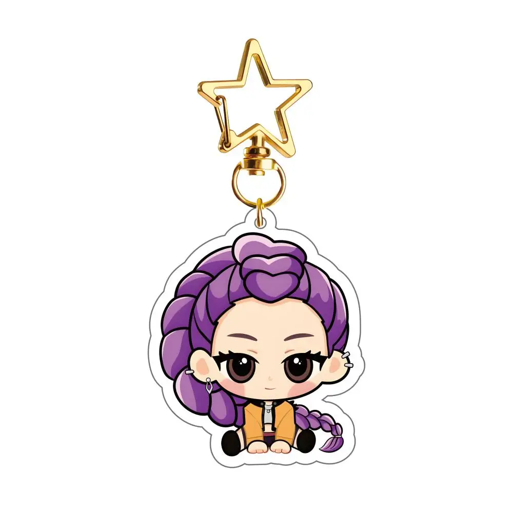 

Acrylic Keychains Kpop Demon Hunters Huntrix Saja Boys Saja Rumi Zoey Jinu Ramen Keyrings Bag Pendant Pendant Fans Gift