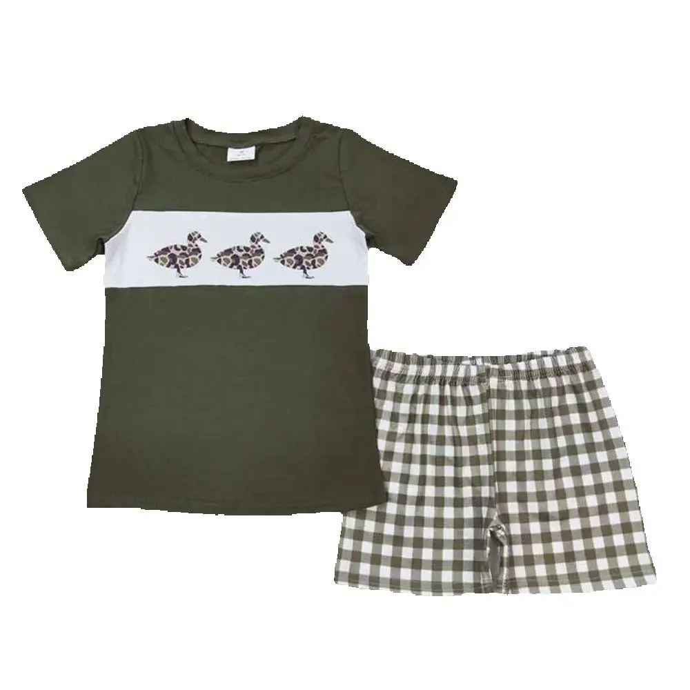 

Baby Boys Leopard Duck Green Shirt Shorts Outfits Clothes Sets