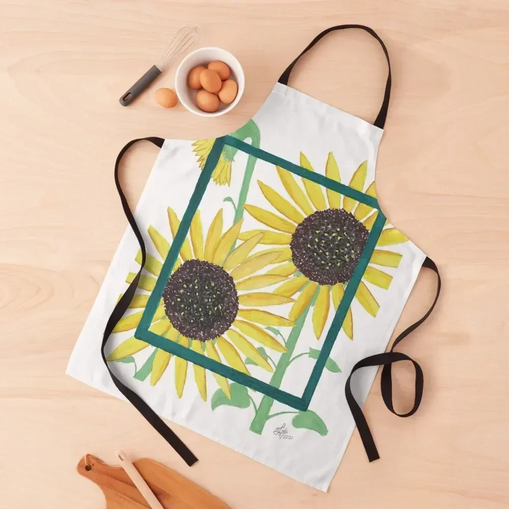

Sunflowers Apron japanese style Waterproof Kitchen Woman Hairdresser Chef jacket men Apron