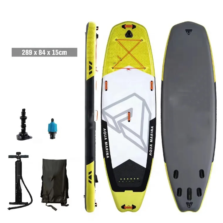 Aqua Marina Sport Yacht Inflatable Longboard Surfboard Stable Stand-Up Paddle Board for Drifting for Outdoor Activities