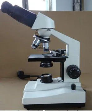 B104 binocular biological microscope with plain stage with moving scale